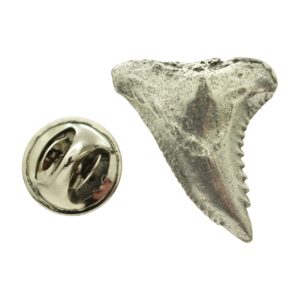Shark Tooth Pin ~ Antiqued Pewter ~ Lapel Pin ~ Sarah's Treats & Treasures